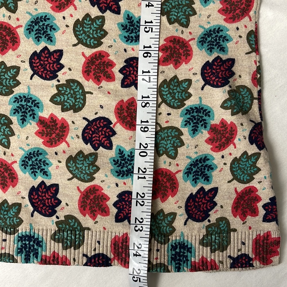Talbots Autumn Leaves Long Sleeve Knit Sweater Top Size L - Picture 7 of 10